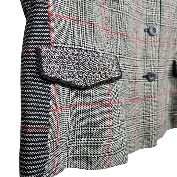 Carlisle Vintage Plaid Paisley Wool Mixed Patterns Blazer Jacket Womens Size 16 - Picture 7 of 13